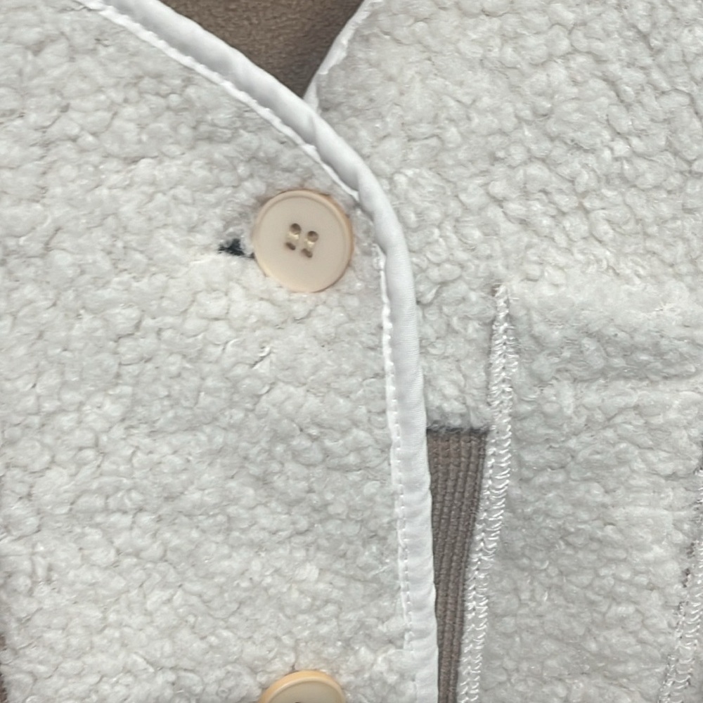 Little Mountain Vancouver Cordova Sherpa jacket in ivory - size large - Picture 7 of 8
